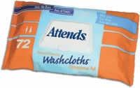 Attends Washcloths Convenience Pak, 8" x 12.5" (Pack of 72)