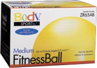 Fitness Ball, 65 Cm, Yellow, Slow Air Release