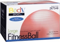 Fitness Ball, 75 Cm, Red, Slow Air Release
