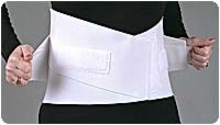 White, Lg (36"-42") Unisex All-elastic Back Supp