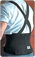 Black, Xl (40"-55") Back Support, Spandex W/susp.