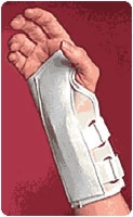 White, Left, Sm (2 3/4"-3 1/4") Cock-up Splint