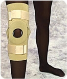 Beige, Lg (15"-17") Hinged Knee Support W/straps