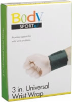 3" Universal Wrist Wrap, Black, One Size Fits Most