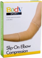 Slip On Elbow Compression Sleeve, Large, Latex