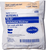 T.e.d. Stockings, Thigh Length W/belt, X-sm. - Reg