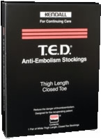 T.e.d. Stockings, Thigh Length, Clsd Toe,med/short