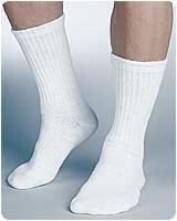 Sensifoot 8-15mm Crew Support Sock,white,xsmall