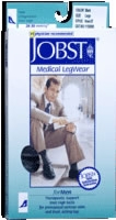 Large, Black, Knee Lngth Men's 20-30 Mmhg Stockngs