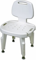 Bath Safe Height Adjustable Shower Seat with Back