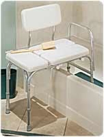 Deluxe Vinyl Padded Tub Transfer Bench W/full Seat