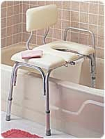 Vinyl Padded Bathtub Transfer Bench W/cut Out,pail
