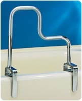 Tri-Grip Bathtub Rail, 18" W x 9" H and 17" H