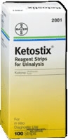 Ames Ketostix Reagent Strips, 100 Per Btl