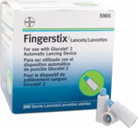 Fingerstix Lancets, 23g, 1.24mm, 200/bx