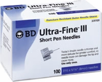 Ultra-fine Iii 31ga X 5/16 Short Pen Needle, 100