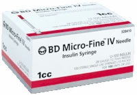 1cc 28ga X 1/2 Micro-fine Syringe, 100 Per Box