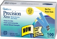 Precision Xtra End Fill Test Strips, 100/box