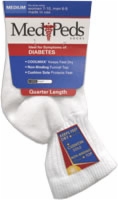 Medipeds Diabetic Quarter Sock, Medium, White