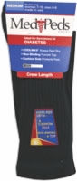 Medipeds Diabetic Crew Sock, Medium, Black