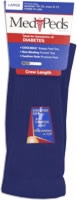 Medipeds Diabetic Crew Sock,lrg,navy,3pr/pk