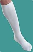 Smart Knit Seamless Diabetic Crew Socks,white,sm