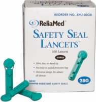 Reliamed Safety Seal Lancets 28g 100/box