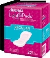 Attends Light Pads Regular Protection, 8.5" (Bag of 22)