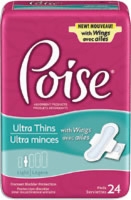 Poise Ultra Thin Pads W/wings (Bag of 24)