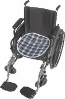 Reusable Quilted Wheelchair Pad, 18"x18", Green Plaid (Pack of 2)