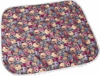 Reusable Quilted Wheelchair Pad, 18"x18", Floral (Pack of 2)