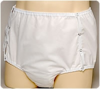 Reusable Snap-on Brief, Large, Brushed-polyester