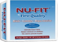 First Quality Nu-fit Adult Brief, Lrg 45"-58" (Bag of 18)