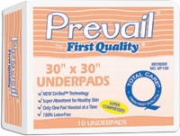 First Quality Nightime Underpads, 30" X 30" (Bag of 10)
