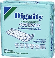 Dignity Super Natural Self Adh Pads (Bag of 25)