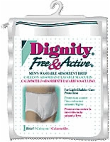 Free & Active Men's Absorbent Washable Brief,xl