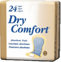 Dry Comfort Incontinence Pad, Light, Beige (Bag of 24)
