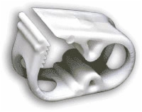 Adjustable Tube Clamp, White, Each