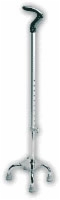 Bronze Small Base Quad Cane W/soft Cush. Hndl,2/cs