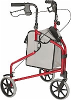 Freedom Cart, Three Wheeled Walker W/pouch,blue