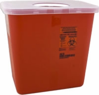 Sage Sharps Container 8 Qt., W/rotor Opening