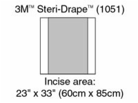 Steri-drape Incise Drape, Overall 32"x33", 40/case