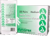 Sterile Vinyl Exam Gloves, Small, Powdered