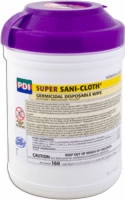 Super Sani-Cloth Wipe, 6" x 6.75" (Tub of 160)