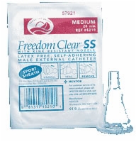 Freedom Clear Ss, Medium, Latex-free External Cath