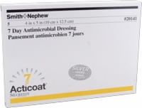 Acticoat 7 Day Wound Dressing, 4" X 5", 5/box