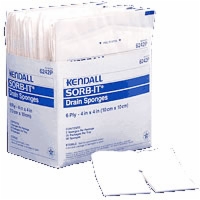 Sorb-it Drain Sponges, 4" X 4", 6 Ply, Sterile