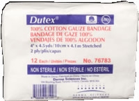 Dutex 100% Cotton 4" X 4.5 Yds, 2 Ply, Non-strl,12