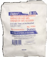 Dutex 100% Cotton, 2" X 4.5yds,2 Ply, Sterile