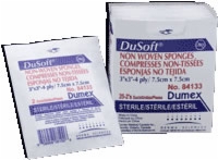 Dusoft Drs/spng, Non-wvn, 3" X 3",4 Ply,25-2's/tr